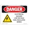 Signmission OSHA Danger Sign, 7" Height, 10" Width, Rigid Plastic, Electrical Hazard Low Voltage, Landscape OS-DS-P-710-L-2312 - alternate 1